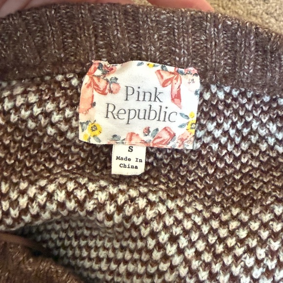 Cozy Aztec Western Patterned Sweater - Brown and Blue - Picture 3 of 4